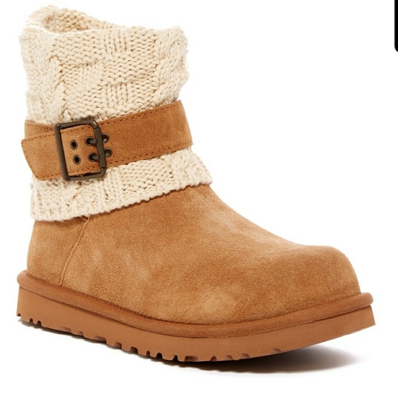 UGG Shoes - UGG | Cassidee Knit Cuff Lined Buckle Boot Chestnu